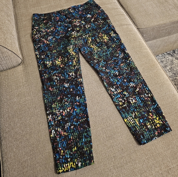 Derek Lam Nightshade MultiColor Art To Wear Casual Printed Pants Size 8 - Picture 3 of 9